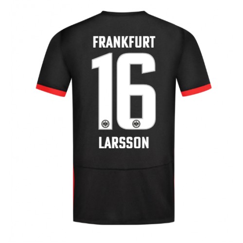 Eintracht Frankfurt Hugo Larsson #16 Gostujuci Dres 2024-25 Kratak Rukav